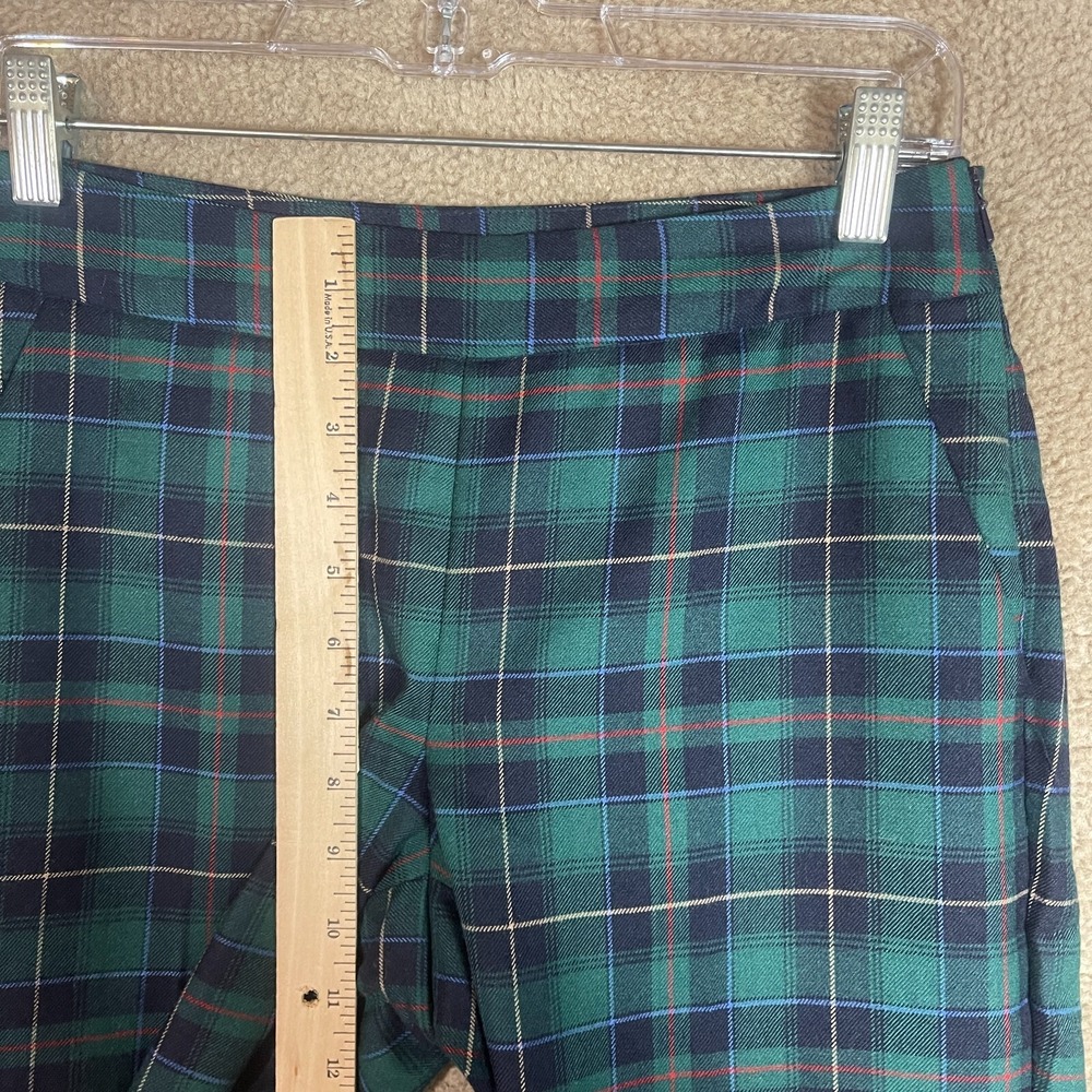 Talbots Hampshire Trouser Pants Petite Womens 2P Green/Blue Tartan‎ Plaid Wool - Picture 6 of 12